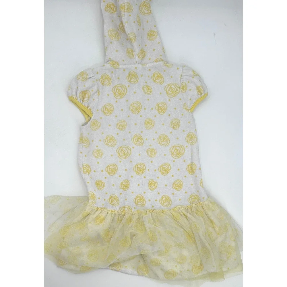 Disney Store Belle Beauty and the Beast Girls Rose Terry Cloth Zip Cover Up 5/6